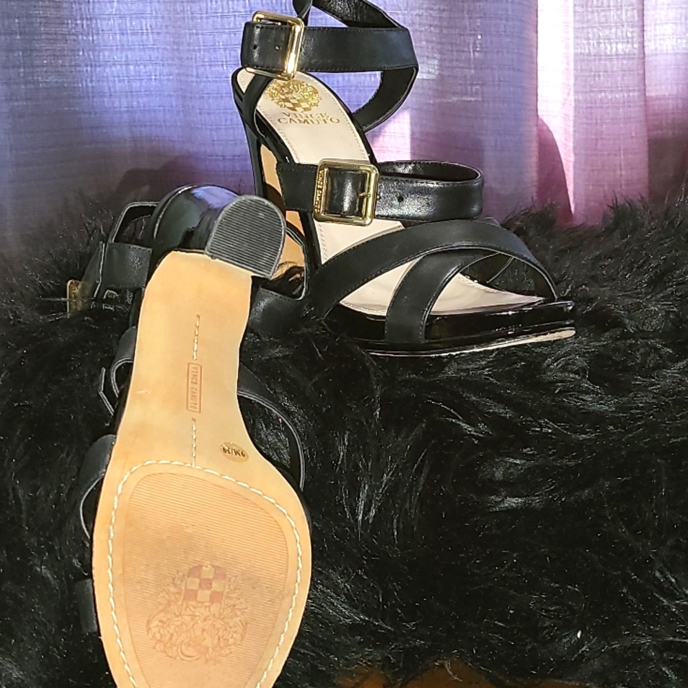 Vince Cumato Sandal Heel, Size 9, Black